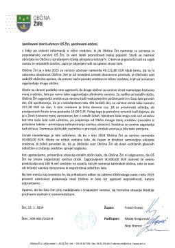 Dopis financiranja varstva vozačev